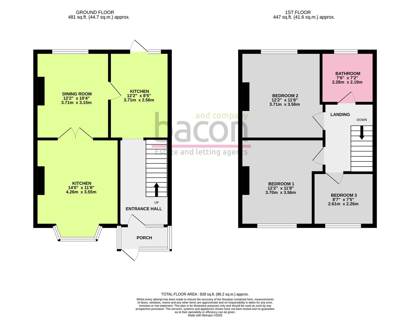 Floor Plan | House - Mid Terrace | Fletcher Road, Worthing, BN14 | Sold - Subject to Contract